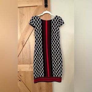 Great Office Dress, Red/Back/White Dress Barn, Size 4